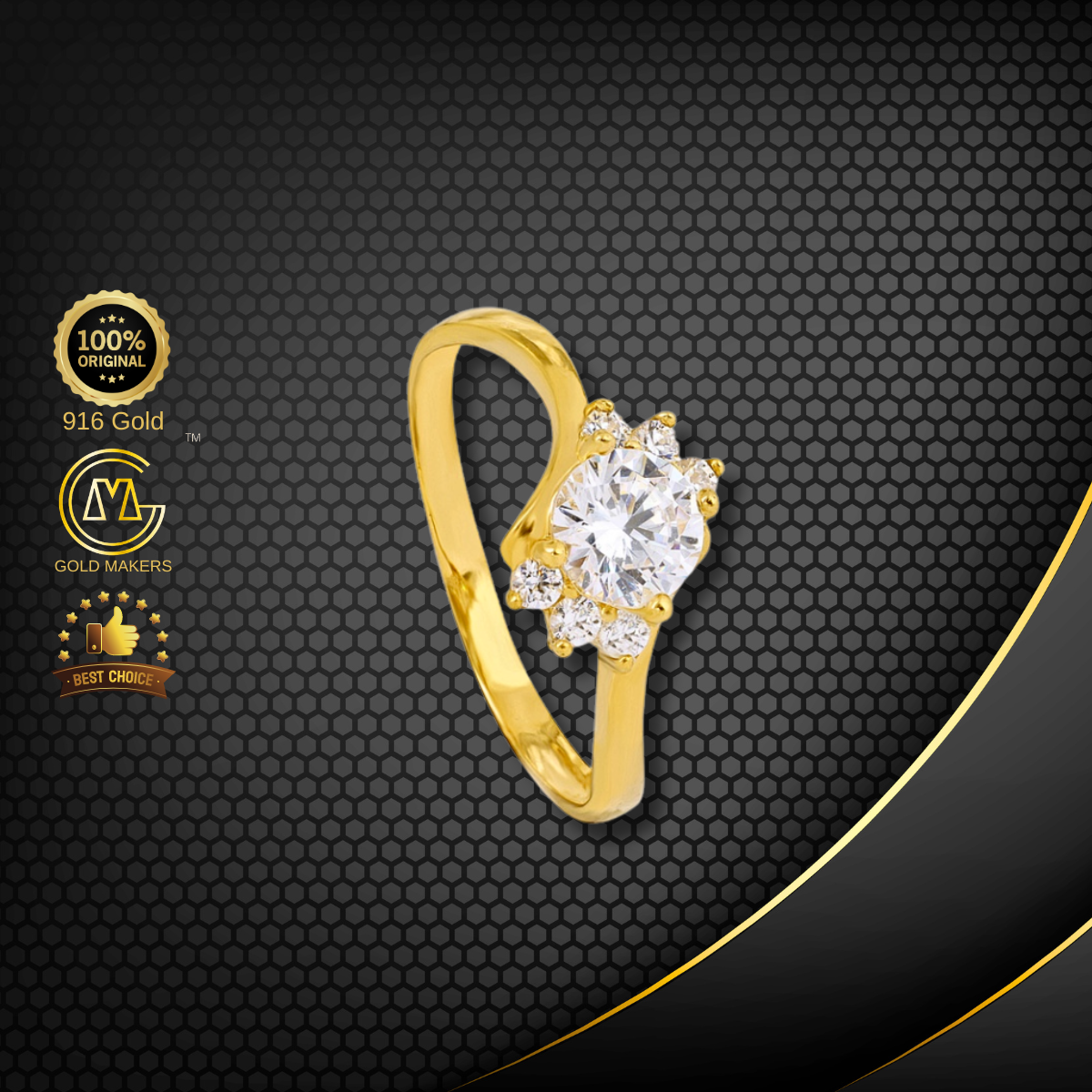 Cincin Batu Emas 916 S9026