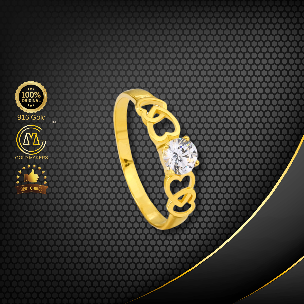 Cincin Batu Emas 916 S9040