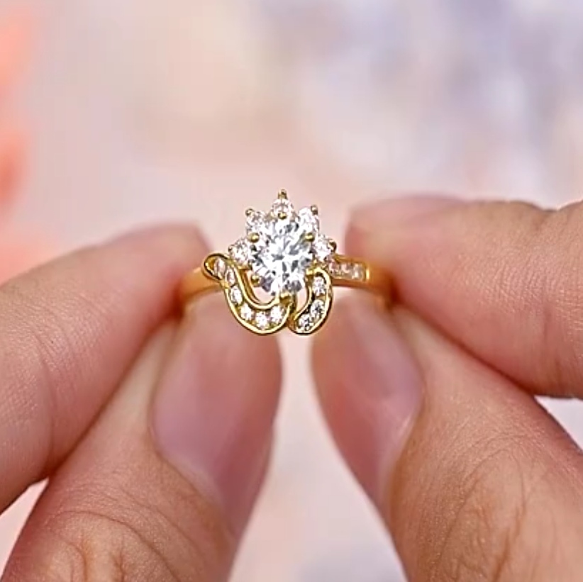 Cincin Batu Emas 916 S9068 - Image 2