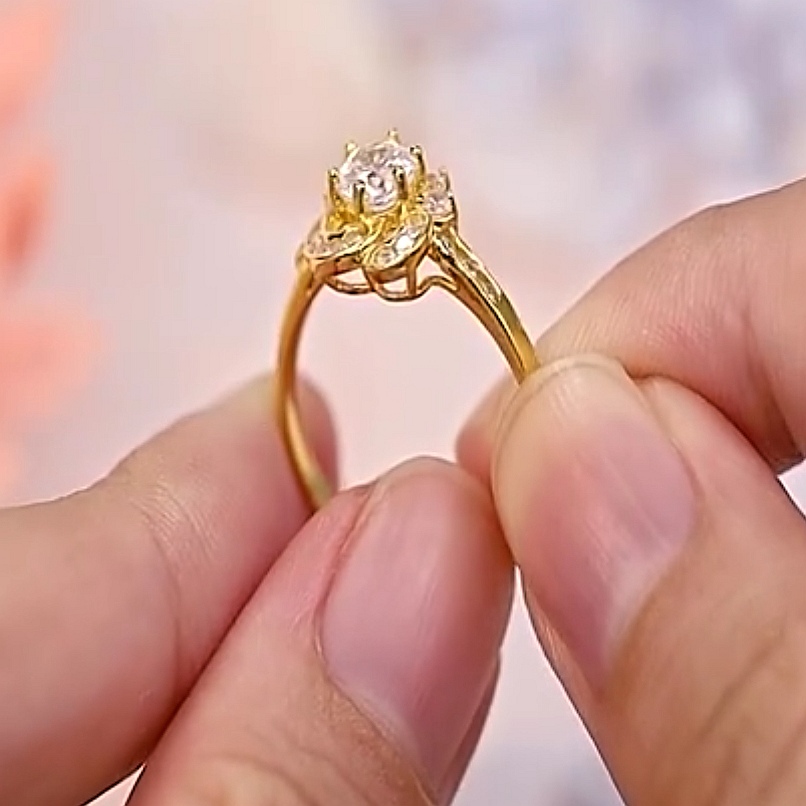 Cincin Batu Emas 916 S9068 - Image 4