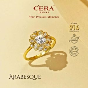 Cincin Batu Emas 916 CR9031-F