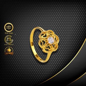 Cincin Batu Emas 916 CR9004-K
