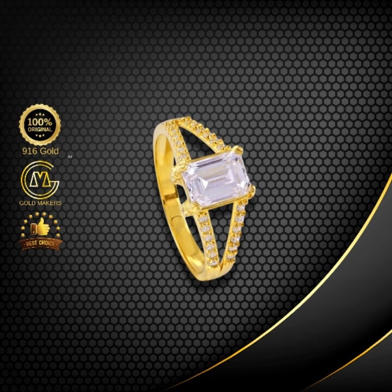 Cincin Batu Emas 916 S9211-K