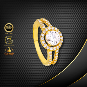 Cincin Batu Emas 916 CR9080-K