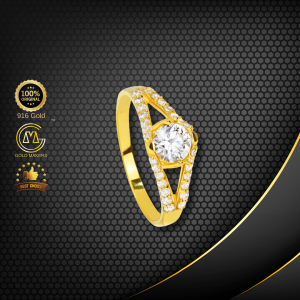 Cincin Batu Emas 916 CR9117-K