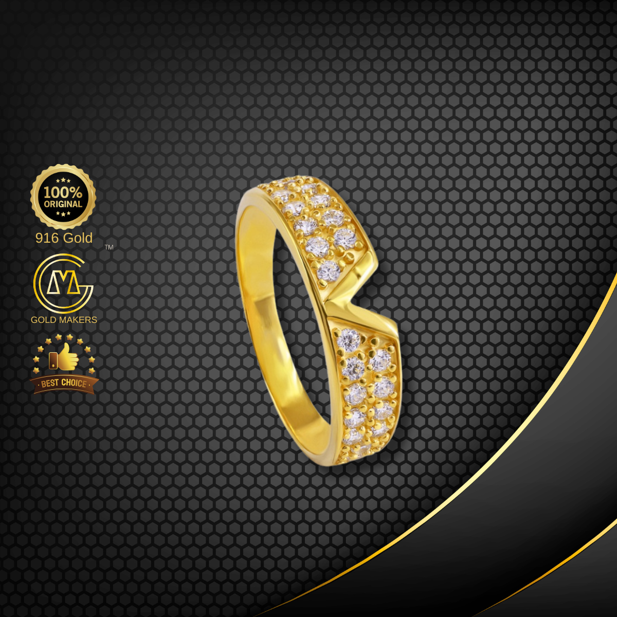 Cincin Batu Emas 916 S9219-K