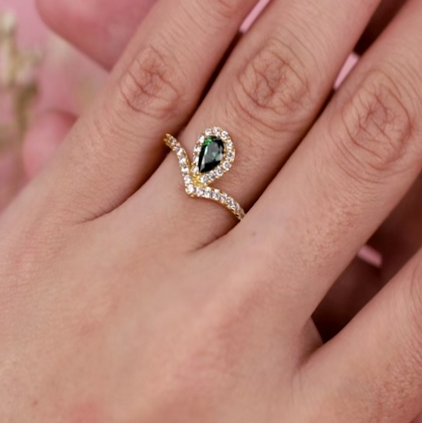 Cincin Batu Emas 916 CR907-F - Image 3