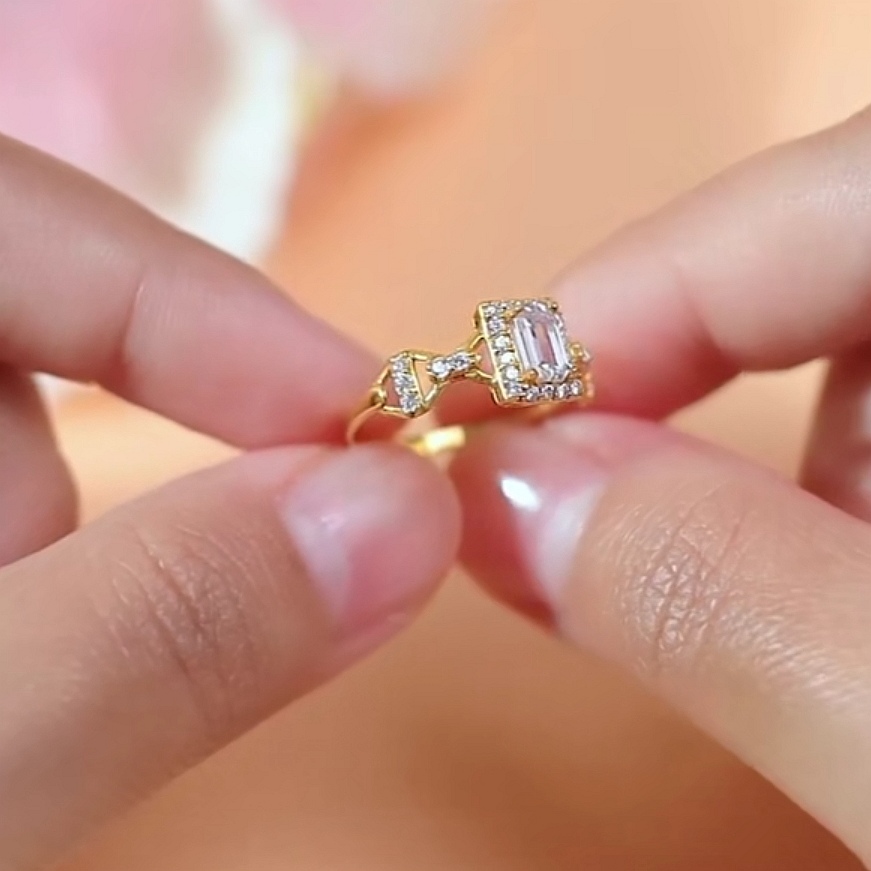 Cincin Batu Emas 916 CR9145-F - Image 3