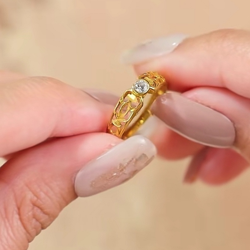 Cincin Batu Emas 916 CR9132-A - Image 3