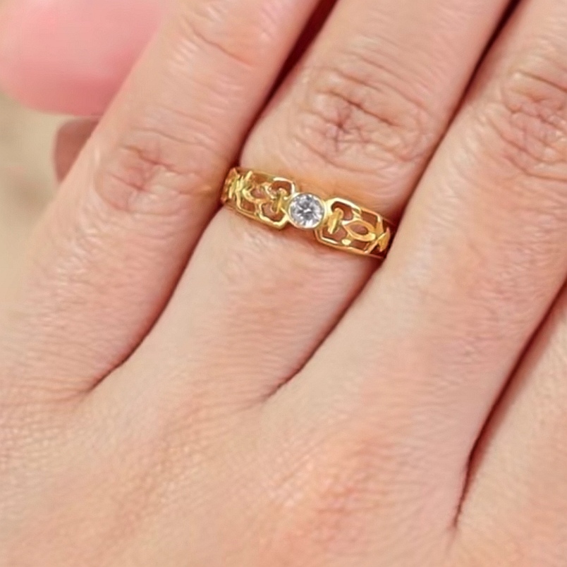 Cincin Batu Emas 916 CR9132-A - Image 2