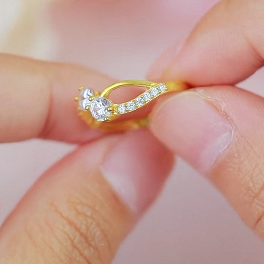Cincin Batu Emas 916 BR9047-A - Image 3