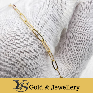 YS Gold R.Tangan Paper Clip Emas 916