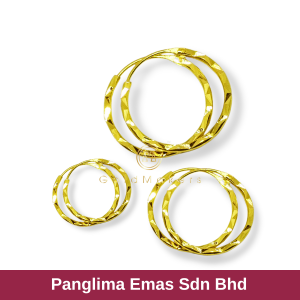 Panglima Emas Subang Bulat Emas 916