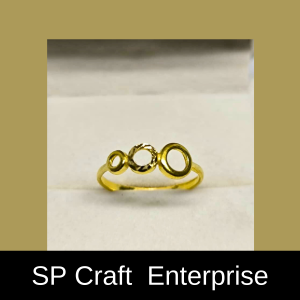 Cincin Tiga Bulat Emas 916 C00002