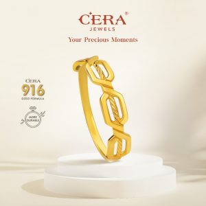 CERA 916 Gold Rope Chain Ring GR9007-F