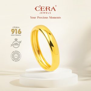 CERA 916 Gold Belah Rotan Kosong Ring GR9051-W