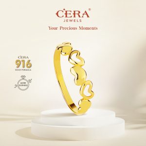 CERA 916 Gold Bubble Love Ring GR9046-W