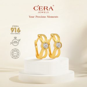 CERA 916 Gold Earrings Galaxy Gross Earring S9132