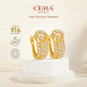 CERA 916 Gold Earrings Mystic Crown Earring S9140