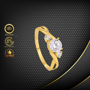 Cincin Batu Mysterious Hymn Emas 916 S9042