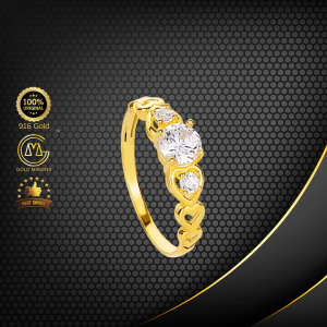 Cincin Batu Sari Emas 916 BR9054-A
