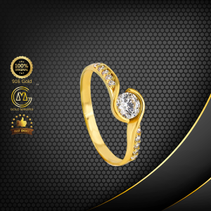 Cincin Batu The Glistening Eye Emas 916 S9183