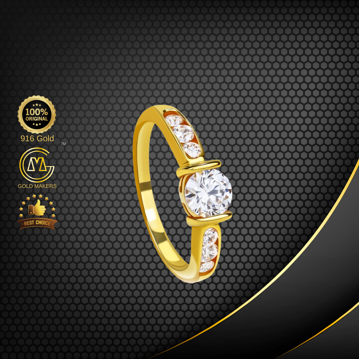 Cincin Batu Emas 916 S9193