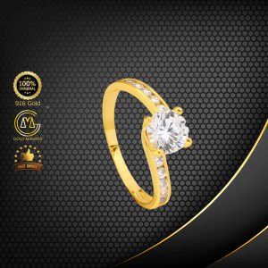 Cincin Batu Meeting Love Emas 916 S9055