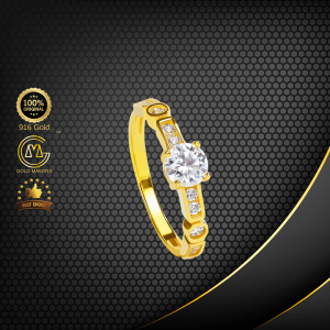 Cincin Batu Delilah Emas BR9046-F