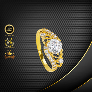 Cincin Batu Leona Emas 916 BR9038-F