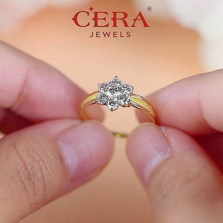 Cincin Batu Blooming Floral II S9006 - Image 2