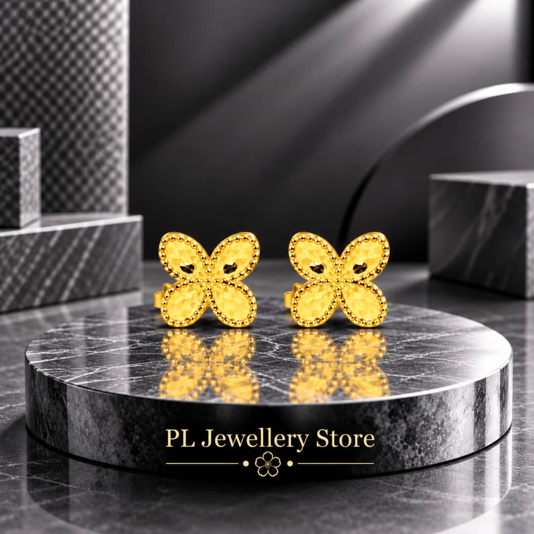 PL Earrings 916 Gold (Pre Order) E84-4