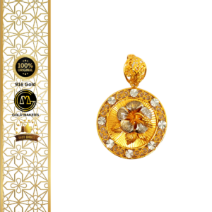 GM Pendant Fashion Bunga Raya 2 Tone 916 Gold