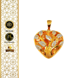 GM Pendant Fashion Tree Love 2 Tone 916 Gold
