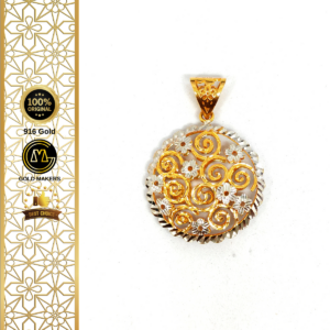 GM Pendant Fashion 2 Tone 916 Gold