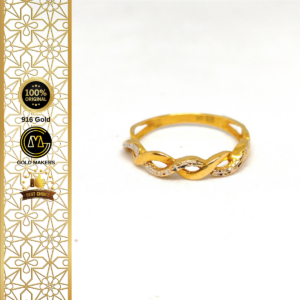 GM Fashion Ring 2 Tone 916 Gold