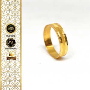 GM Fashion Ring Belah Rotan 2 Tone 916 Gold