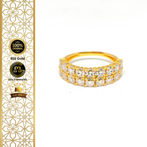 GM Fashion Ring 2 Tone 916 Gold