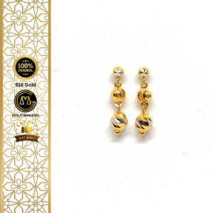 GM Fashion Earring 2 Tone 916 Gold