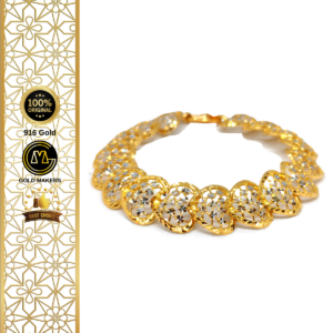 GM Bracelet Fashion 2 Tone 916 Gold