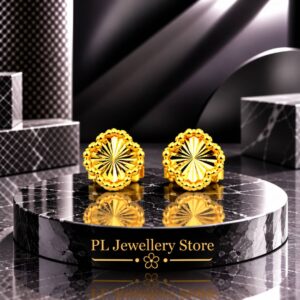 PL Stud Earring 916 Gold (Pre Order) E79-4