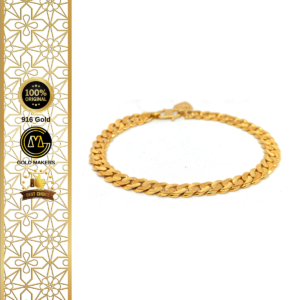 GM Bracelet Lipan Pasir Solid 916 Gold