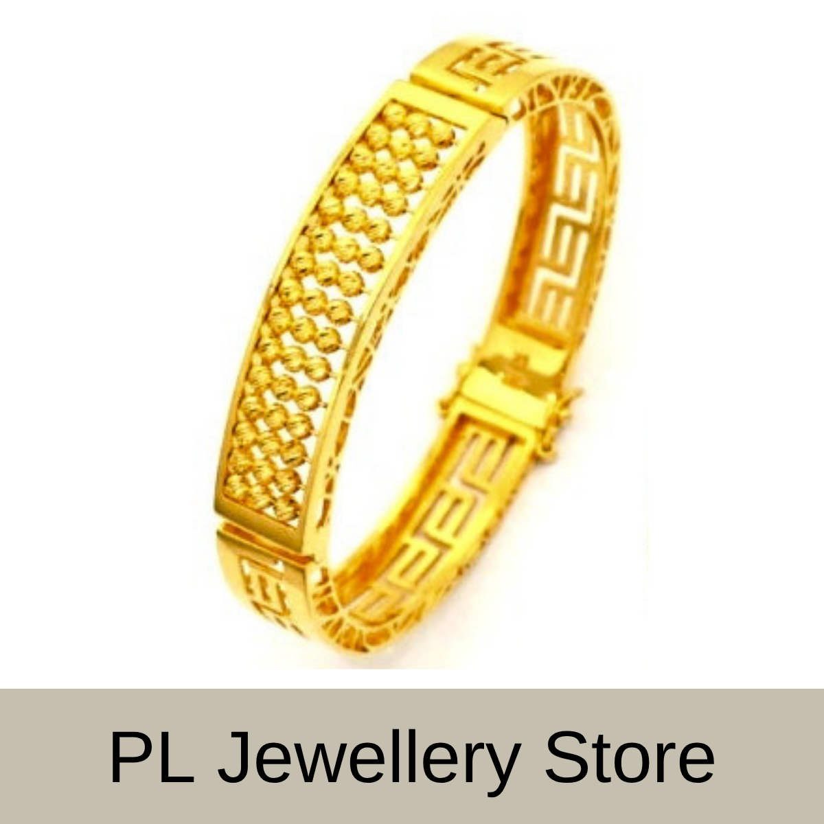 PL Abacus Bangle 916 Gold (Pre Order) B281-2
