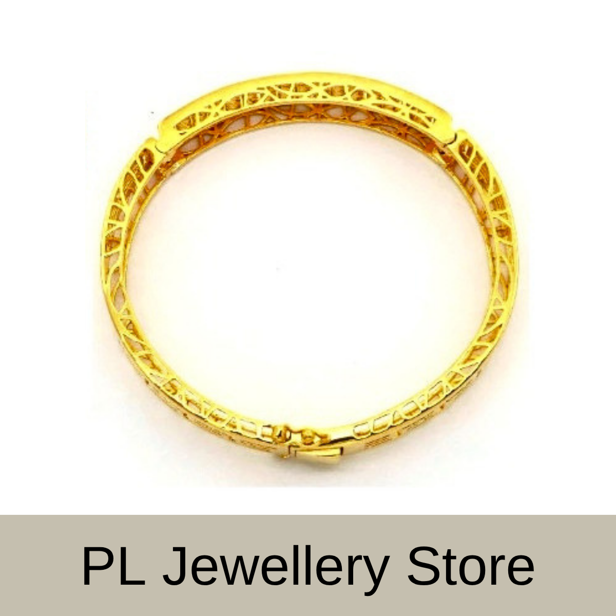 PL Abacus Bangle 916 Gold (Pre Order) B281-2 - Image 2