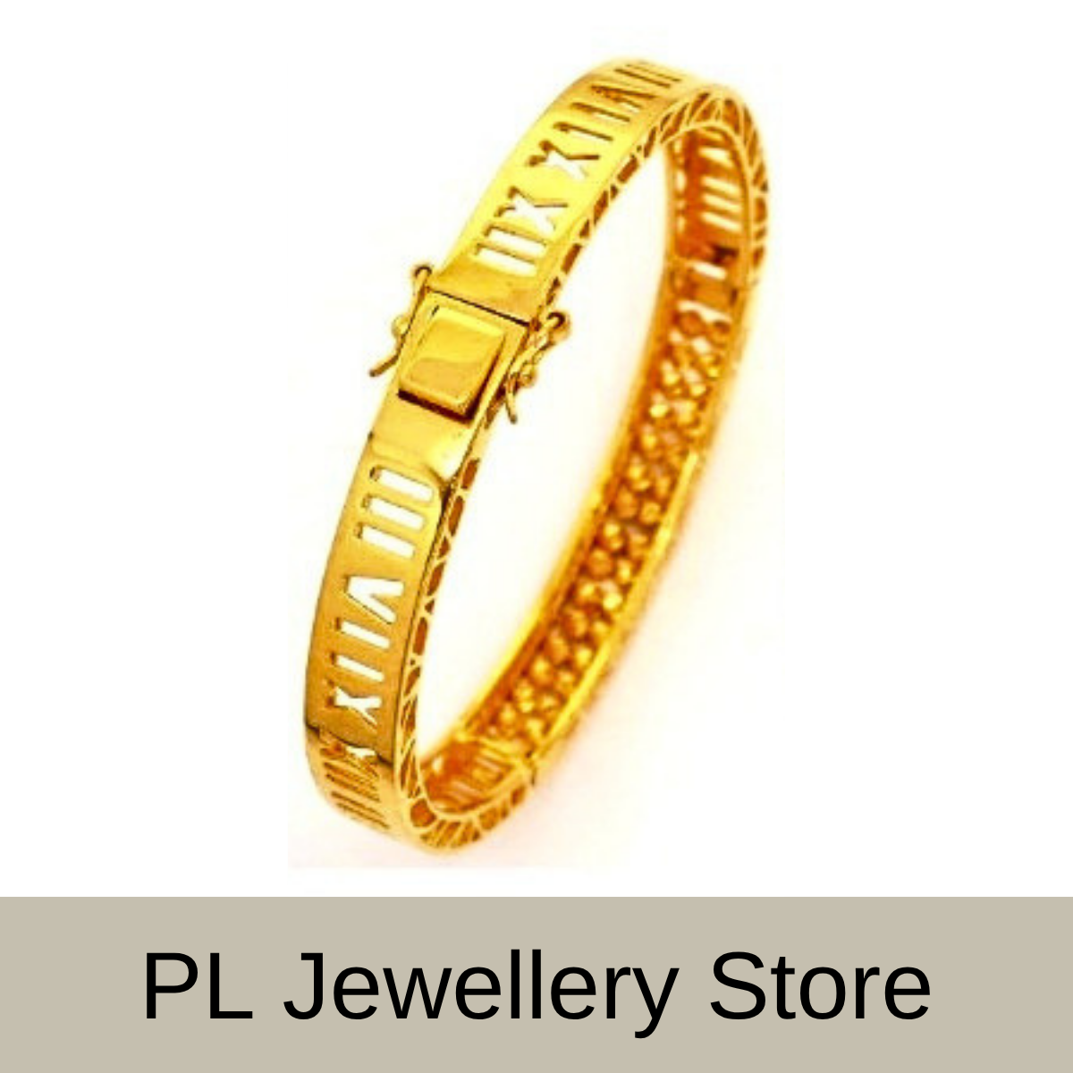 PL Abacus Bangle 916 Gold (Pre Order) B281-3 - Image 2
