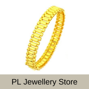 PL Bangle Royal "Wide" Link 916 Gold (Pre Order) B282-1/2