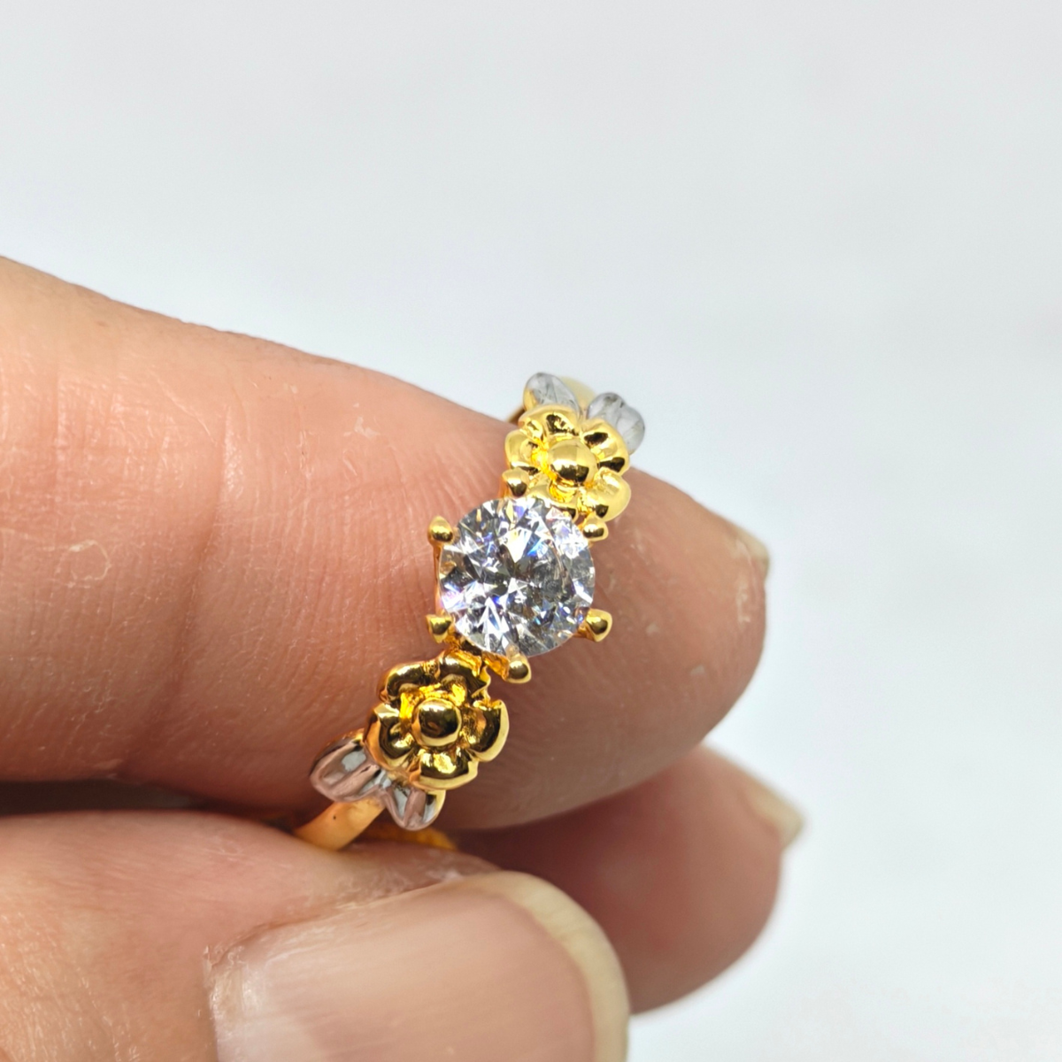 PANGLIMA EMAS 2 Tone Stone Ring 916 Gold - Image 2
