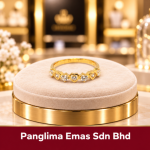 PANGLIMA EMAS 3 Love Stone Ring 916 Gold