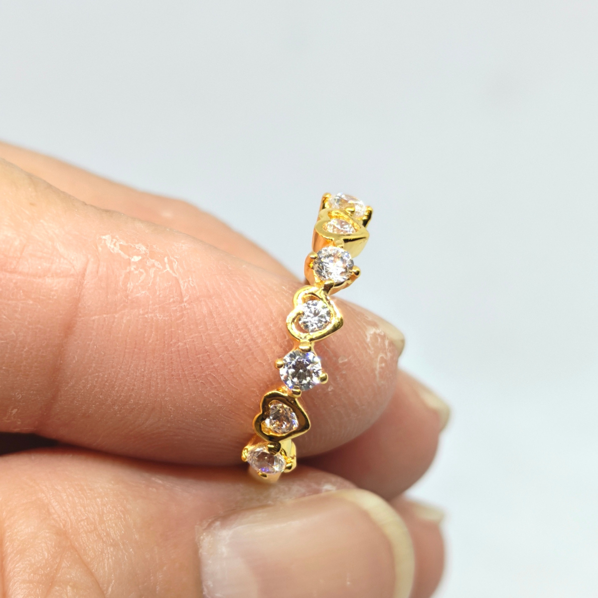 PANGLIMA EMAS 3 Love Stone Ring 916 Gold - Image 3