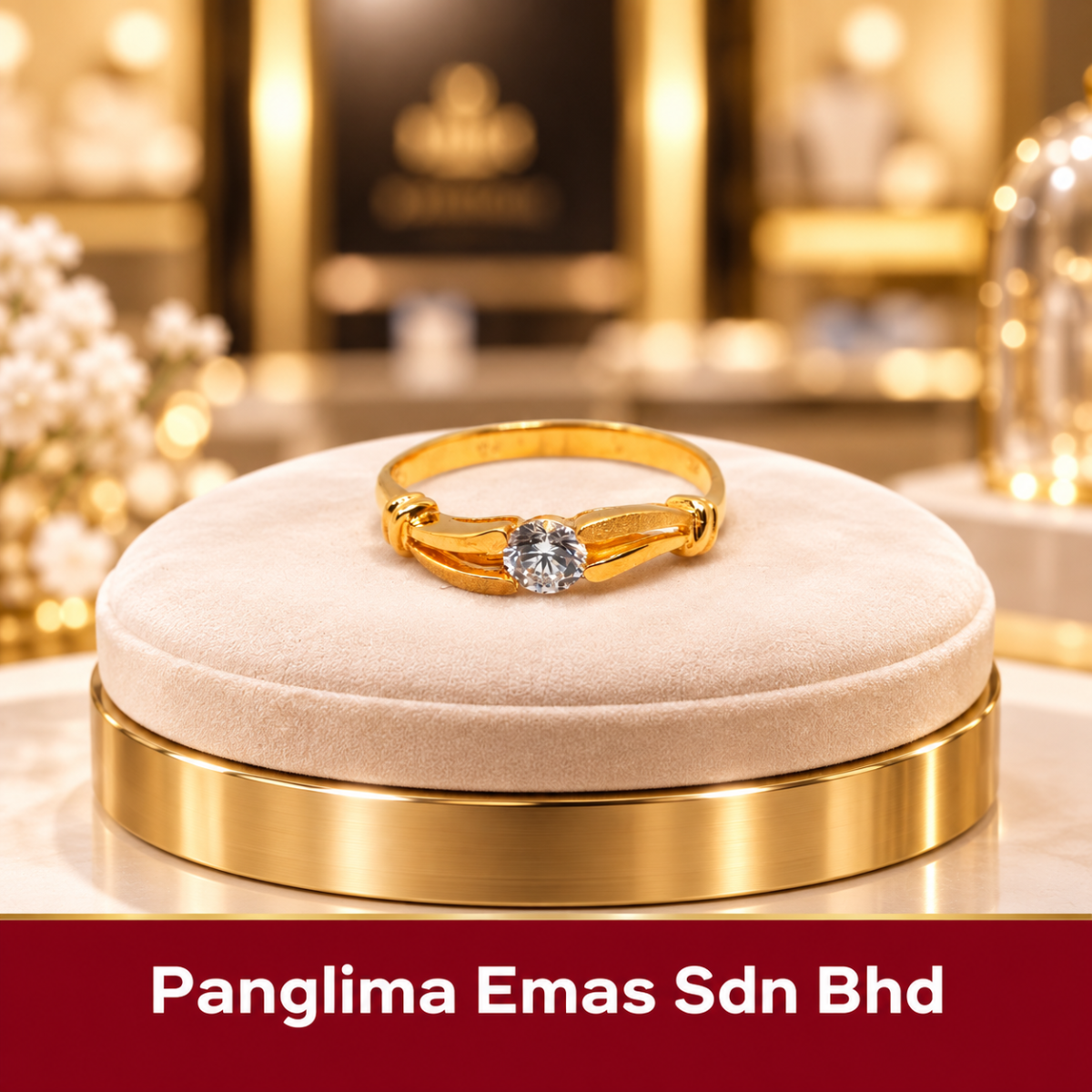 PANGLIMA EMAS Stone Ring 916 Gold